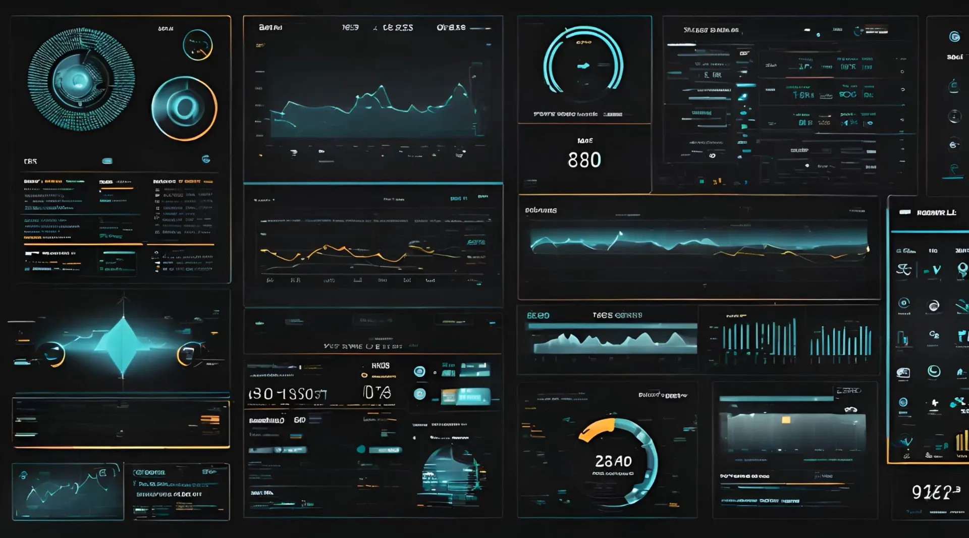 High-Tech Digital Data Display Stock Video